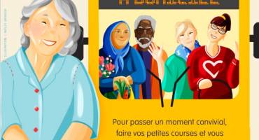 Courses et cimetière en minibus