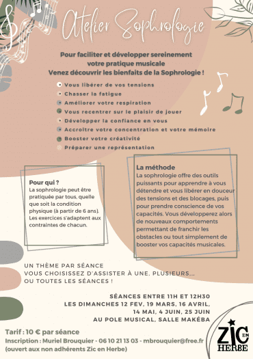 Flyer Sophrologie - Zic en herbe
