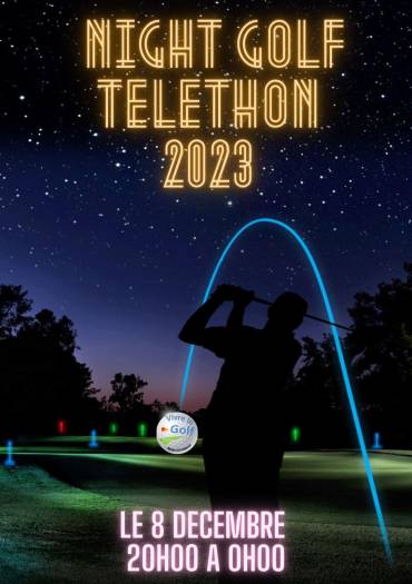 Vivrelegolfamagny s'engage pour le téléthon 2023 en organisant un golf de nuit le 8 Décembre de 20h00 jusqu'à 0h00. 2 ateliers sont proposés, séance de putting et un parcours de 3 trous de 40 mètres. Les balles florescentes, les lampes frontales et les clubs sont prêtés.  Il est préférable de venir avec son matériel.  Un stand de Vin chaud et soft sont proposés autour d'une ambiance musicale Rock.