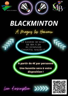 Affiche Blackminton 2