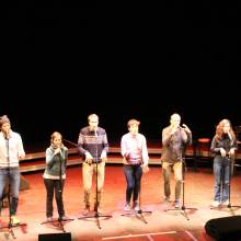 Répétitions du groupe de jazz vocal Voice Messengers