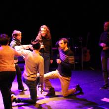 Répétitions du groupe de jazz vocal Voice Messengers