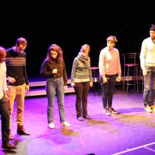 Répétitions du groupe de jazz vocal Voice Messengers