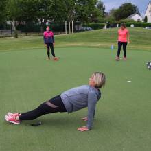 Reprise très intense pour les adhérentes au cours de fitness du mercredi soir !