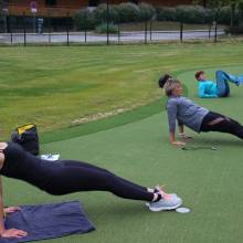 Reprise très intense pour les adhérentes au cours de fitness du mercredi soir !