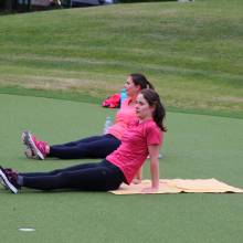 Reprise très intense pour les adhérentes au cours de fitness du mercredi soir !