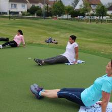 Reprise très intense pour les adhérentes au cours de fitness du mercredi soir !