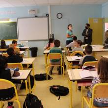 Visite des élus dans les 9 écoles de la Ville