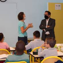 Visite des élus dans les 9 écoles de la Ville