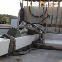 Pose de la Croix et de son Christ à la Croix du Bois