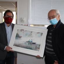 Patrick Pogu offre une œuvre à la Ville