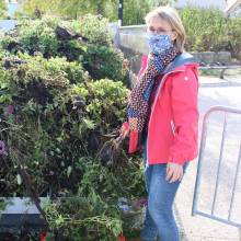 Distrihution des fleurs par les jardiniers communaux