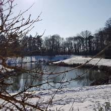 Magny-les-Hameaux sous un léger manteau blanc