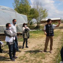 M. le Maire accueille M. le Député des Yvelines à la Ferme de la Closeraie