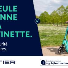 Une seule personne sur la trottinette 