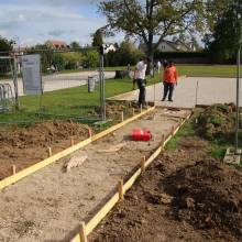 Les travaux se poursuivent sur les terrains de pétanque