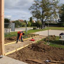 Les travaux se poursuivent sur les terrains de pétanque