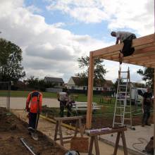 Les travaux se poursuivent sur les terrains de pétanque