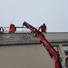 Installation des illuminations de fin d'année