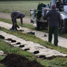 Plantation de fruitiers aux abords de la piste cyclable