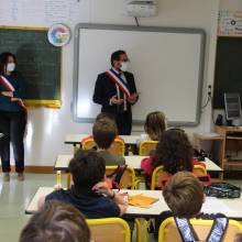 Mardi 9 novembre 2021, remise du passeport du civisme aux élèves de CM2 (Ecole Albert Samain) : s’engager au service des autres, pour le monde que nous voulons ! 