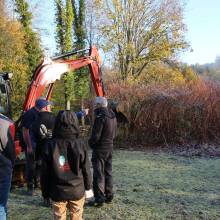 Sondages du sol au Clos aux roses