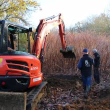 Sondages du sol au Clos aux roses