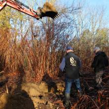 Sondages du sol au Clos aux roses