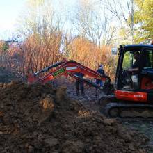 Sondages du sol au Clos aux roses