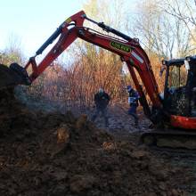 Sondages du sol au Clos aux roses