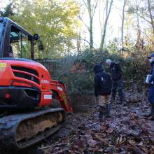 Sondages du sol au Clos aux roses