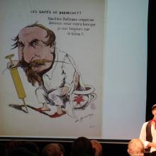 Riton la manivelle et Philippe Luez à l'occasion de la commémoration de la commune