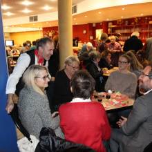 Riton la manivelle et Philippe Luez à l'occasion de la commémoration de la commune