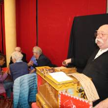 Riton la manivelle et Philippe Luez à l'occasion de la commémoration de la commune