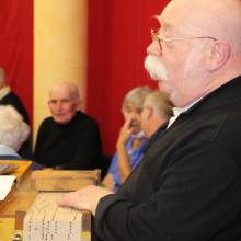 Riton la manivelle et Philippe Luez à l'occasion de la commémoration de la commune