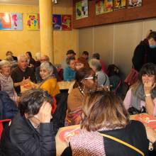 Riton la manivelle et Philippe Luez à l'occasion de la commémoration de la commune