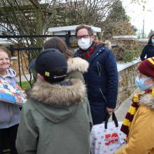 Distribution de chocolats