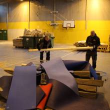 Déménagement du Gymnase Auguste Delaune avant travaux