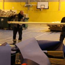 Déménagement du Gymnase Auguste Delaune avant travaux