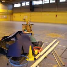 Déménagement du Gymnase Auguste Delaune avant travaux