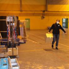 Déménagement du Gymnase Auguste Delaune avant travaux