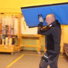 Déménagement du Gymnase Auguste Delaune avant travaux