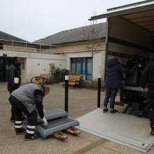 Déménagement du Gymnase Auguste Delaune avant travaux