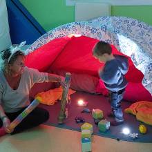 Les écureuils, ont pu profiter d'un atelier snoezelen