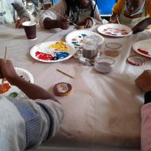 Gravure sur cire et découverte de la peinture A la tempera au jaune d'oeuf et de la fabrication des couleurs à base de pigments naturels