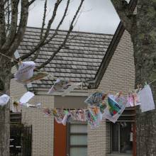 La grande lessive : manifestation d’art participatif (Corot/Samain)