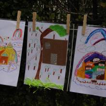 La grande lessive : manifestation d’art participatif (Corot/Samain)