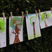 La grande lessive : manifestation d’art participatif (Corot/Samain)