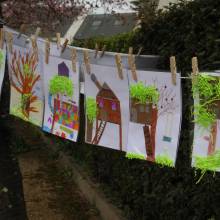 La grande lessive : manifestation d’art participatif (Corot/Samain)