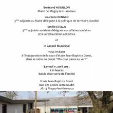 Ma cour passe au vert - Carton d'invitation